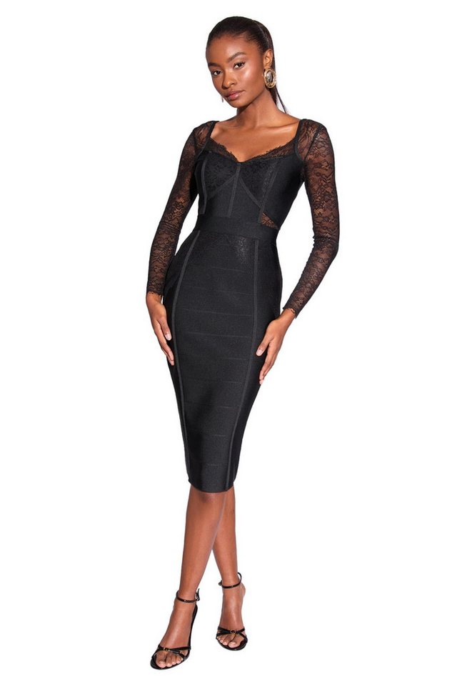 LIPSY Midikleid Lipsy Langärmeliges Strickkleid (1-tlg) von LIPSY