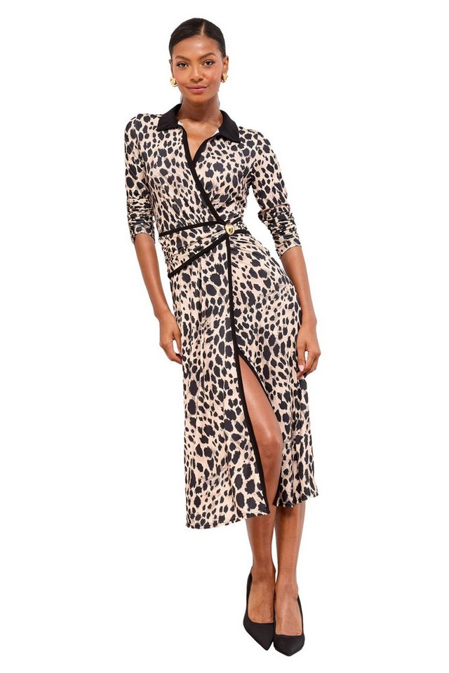 LIPSY Midikleid Lipsy Midi-Wickelkleid mit Kragen, Regular (1-tlg) von LIPSY