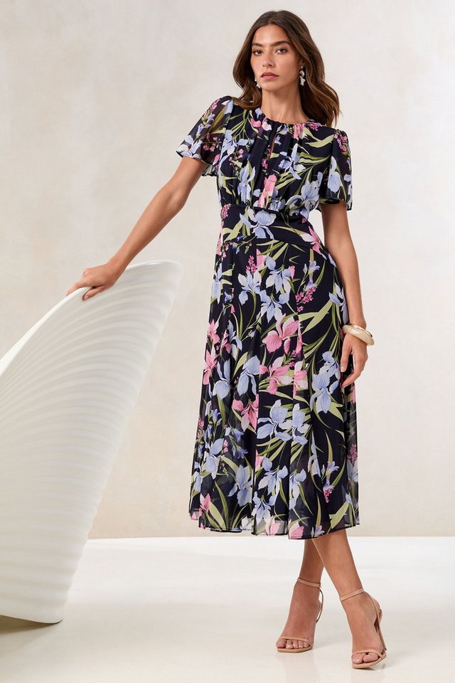 LIPSY Midikleid Lipsy Midikleid mit Puffärmeln, Regular (1-tlg) von LIPSY