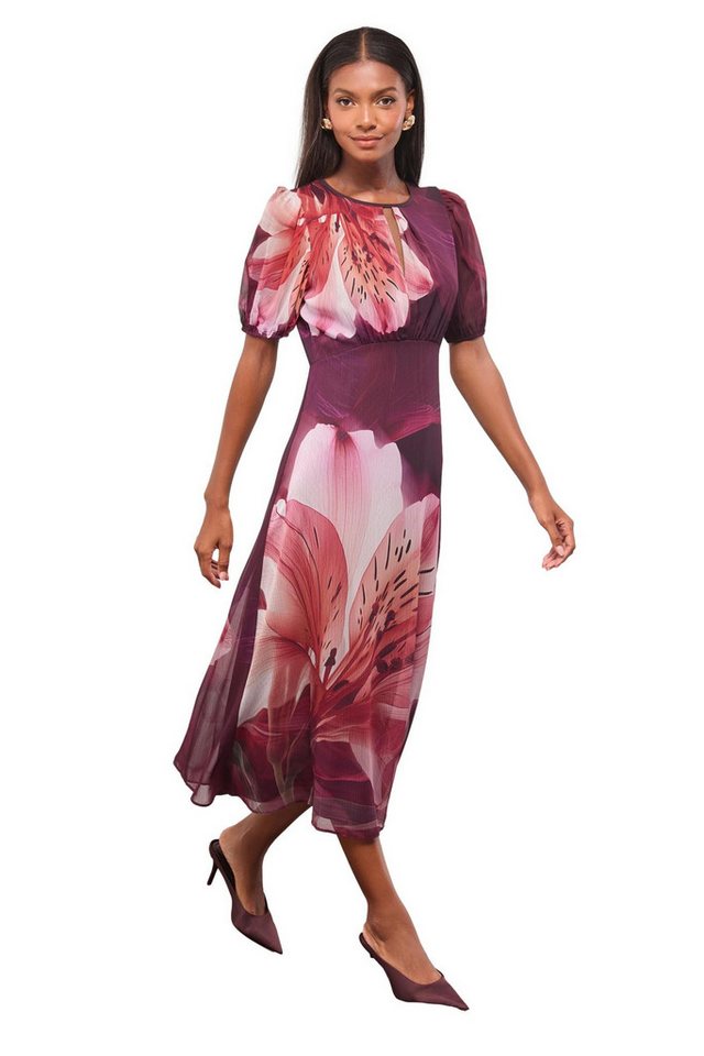 LIPSY Midikleid Lipsy Midikleid mit Puffärmeln, Regular (1-tlg) von LIPSY