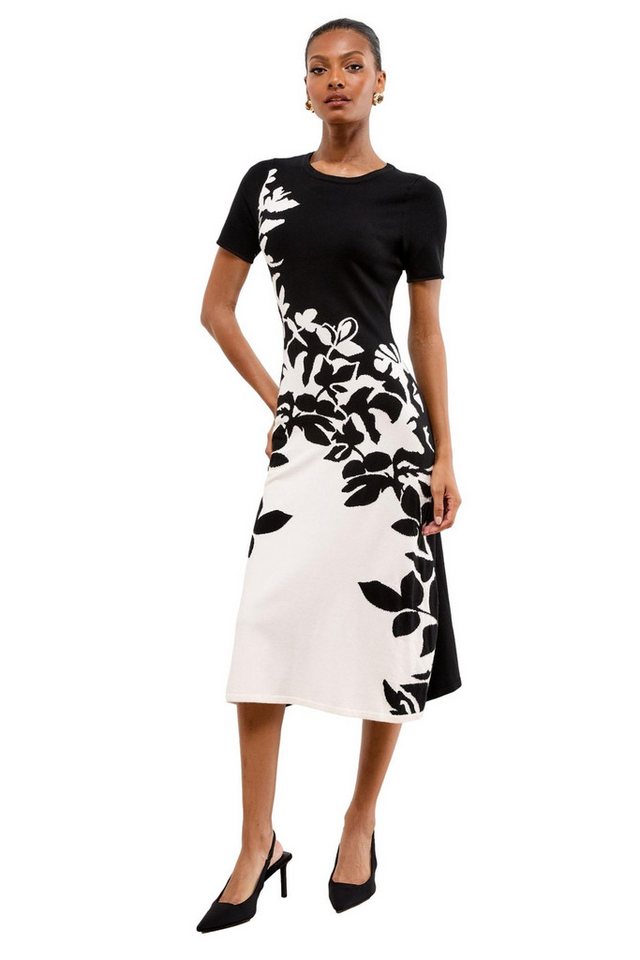 LIPSY Midikleid Lipsy Strick-Midikleid mit Blumenprint (1-tlg) von LIPSY