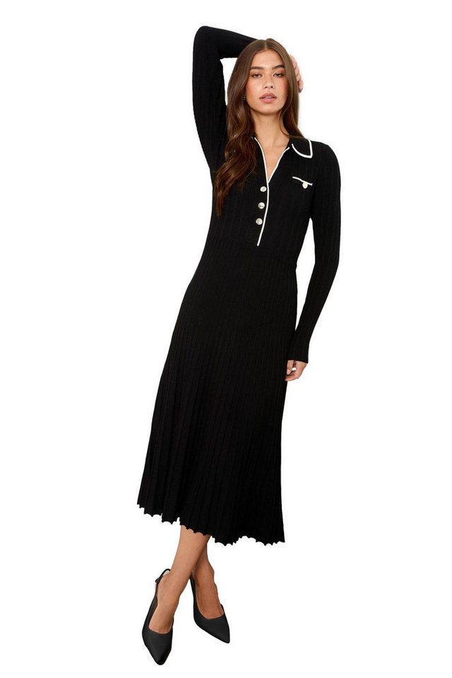 LIPSY Midikleid Lipsy Strick-Midikleid mit Kragen, Regular (1-tlg) von LIPSY