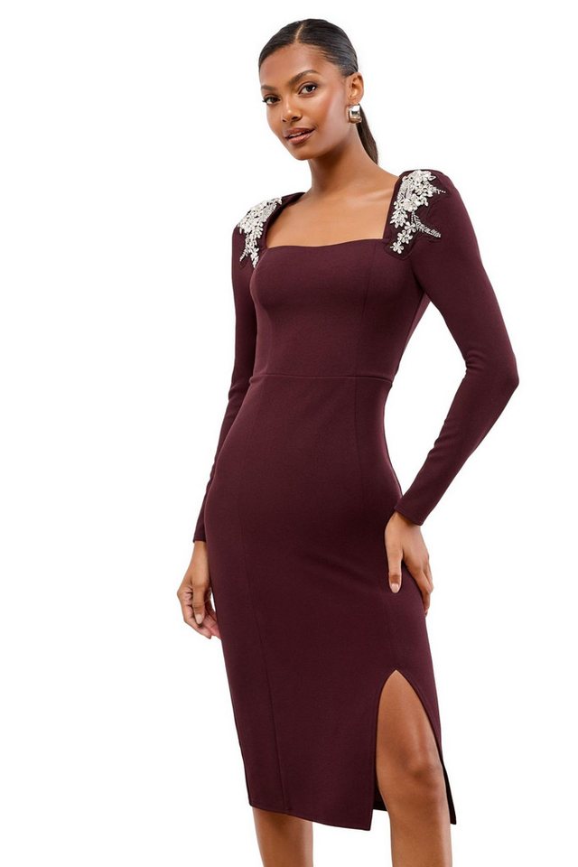 LIPSY Midikleid Lipsy langärmeliges Bodycon-Midikleid, Petite (1-tlg) von LIPSY