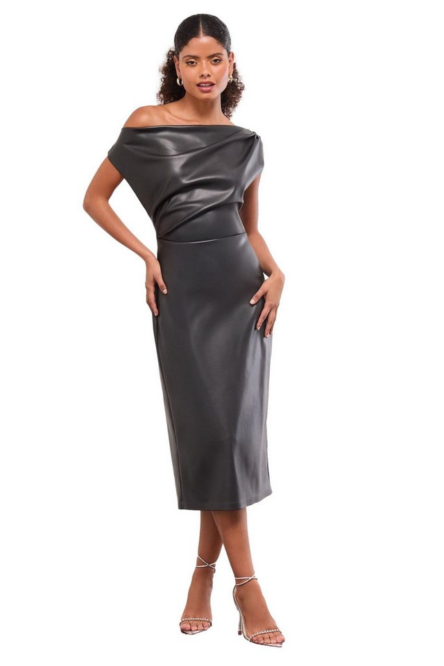 LIPSY Midikleid Lipsy schulterfreies, drapiertes Midikleid (1-tlg) von LIPSY