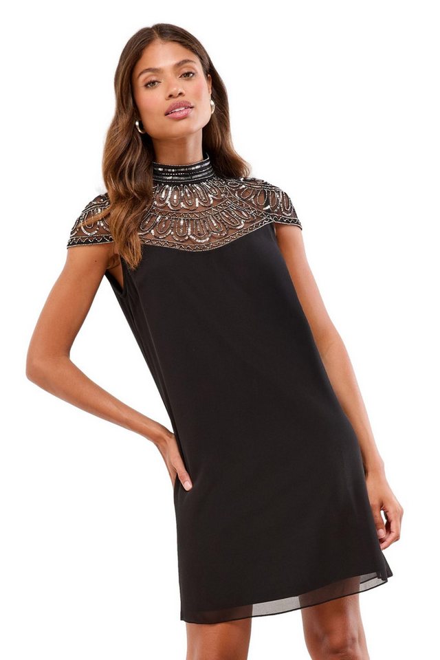 LIPSY Minikleid Lipsy Etuikleid mit Mesh und Perlen (1-tlg) von LIPSY