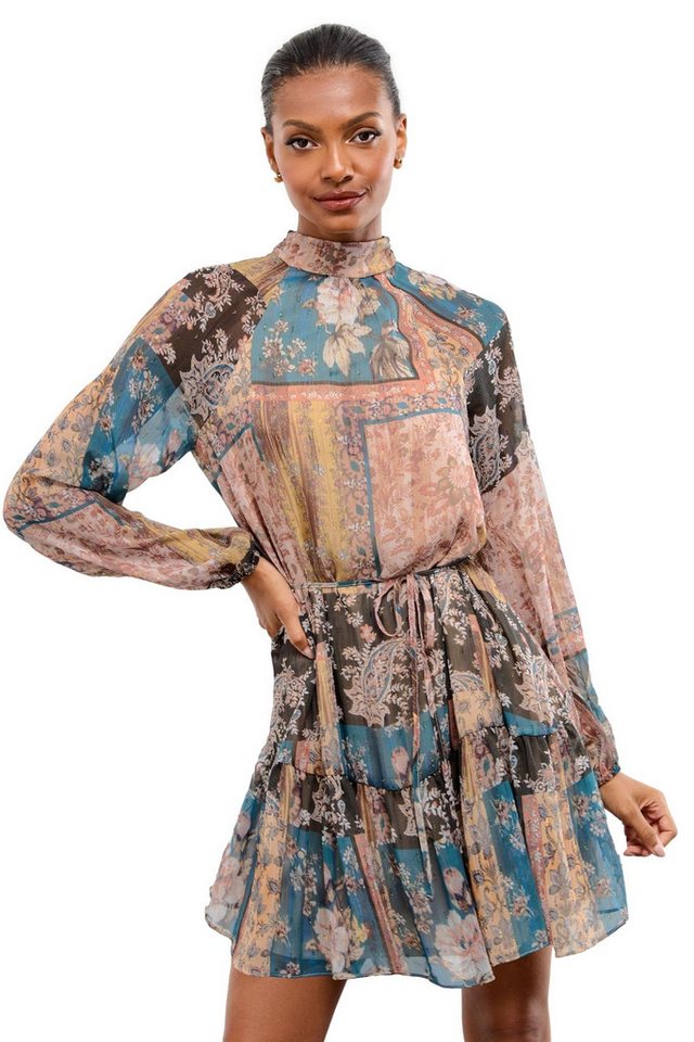 LIPSY Minikleid Lipsy Hochgeschlossenes Langarm-Minikleid, Regular (1-tlg) von LIPSY