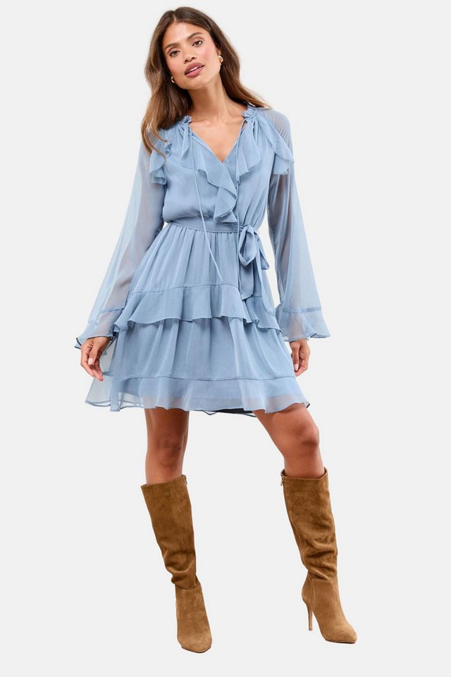 LIPSY Minikleid Lipsy Mini-Etuikleid mit Rüschen, Petite (1-tlg) von LIPSY