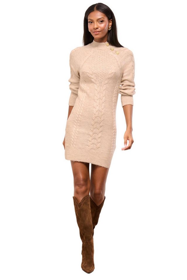 LIPSY Minikleid Lipsy Minikleid mit Rollkragen Zopfmuster, Regular (1-tlg) von LIPSY