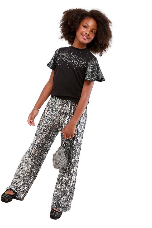 LIPSY Paillettenshirt Lipsy Glitzerndes Pailletten-Weihnachtsoberteil (1-tlg) von LIPSY