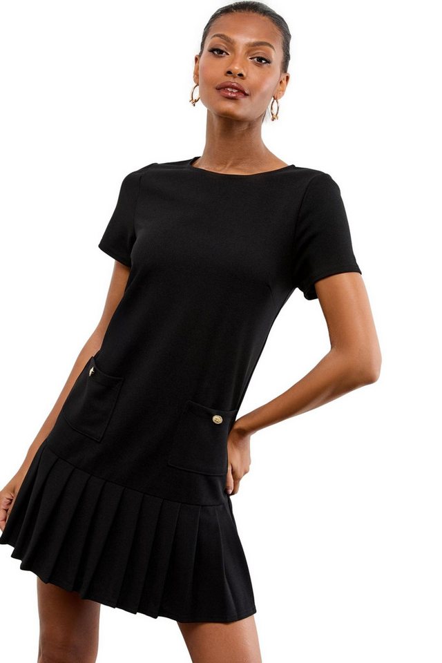 LIPSY Plisseekleid Lipsy Mini-Etuikleid mit Knopfdetails, Regular (1-tlg) von LIPSY
