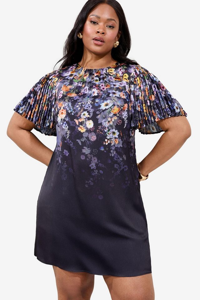 LIPSY Plisseekleid Lipsy Plissiertes Mini-Etuikleid, Curve (1-tlg) von LIPSY