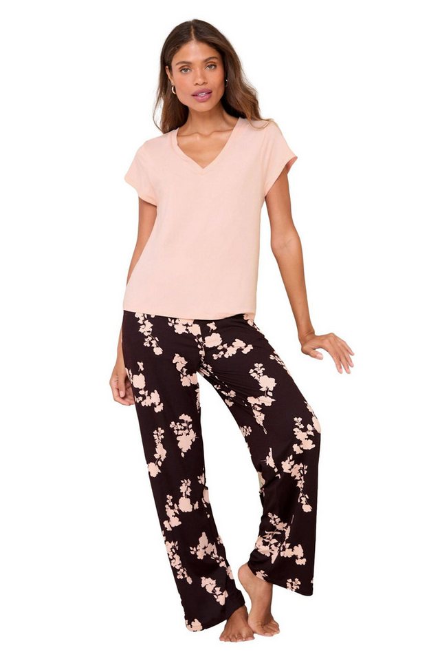 LIPSY Pyjama Lipsy Jersey-Pyjama mit T-Shirt und Hose, Regular (2 tlg) von LIPSY