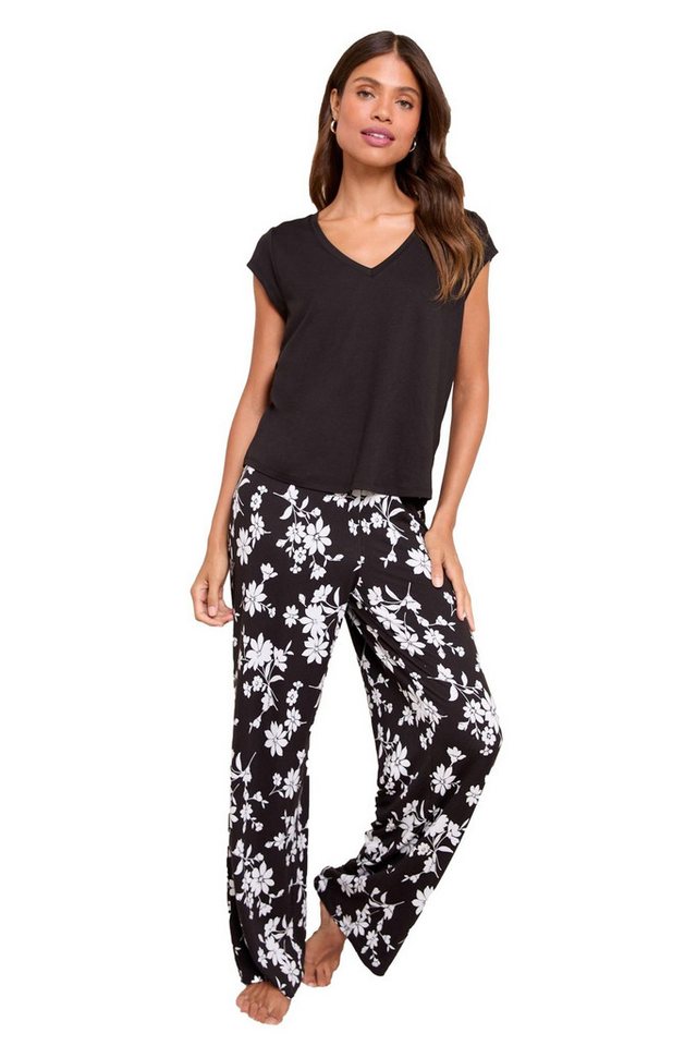 LIPSY Pyjama Lipsy Jersey-Pyjama mit T-Shirt und Hose, Regular (2 tlg) von LIPSY