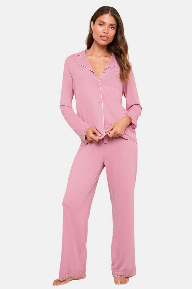 LIPSY Pyjama Lipsy Jersey-Pyjama mit langen Ärmeln, Regular (2 tlg) von LIPSY