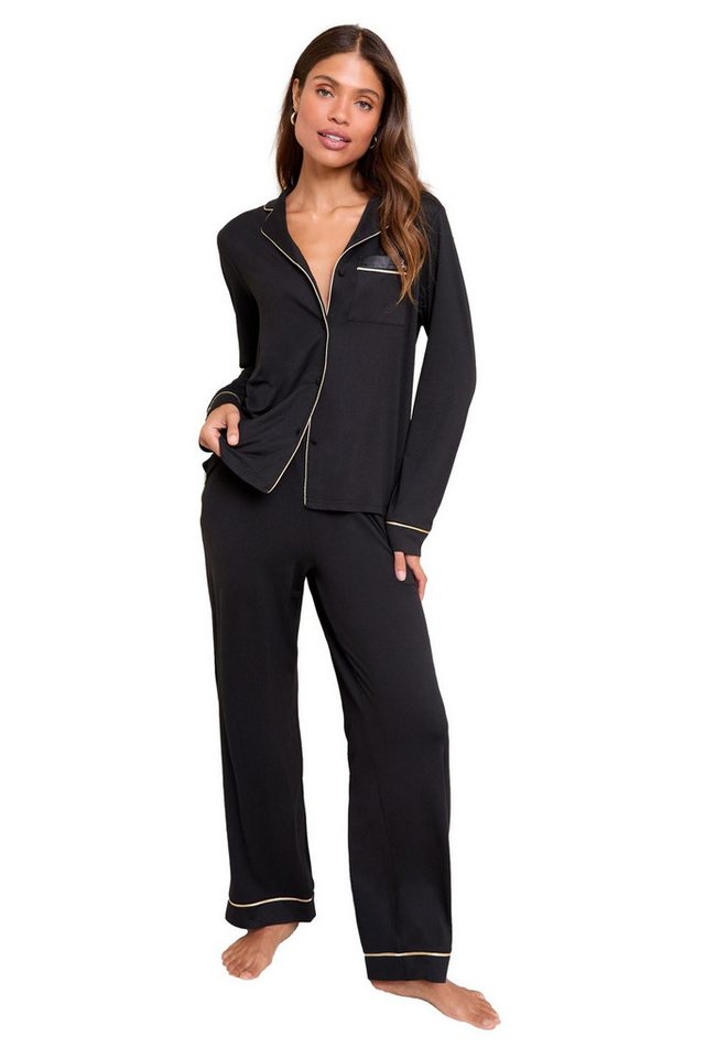 LIPSY Pyjama Lipsy Jersey-Pyjama mit langen Ärmeln, Regular (2 tlg) von LIPSY