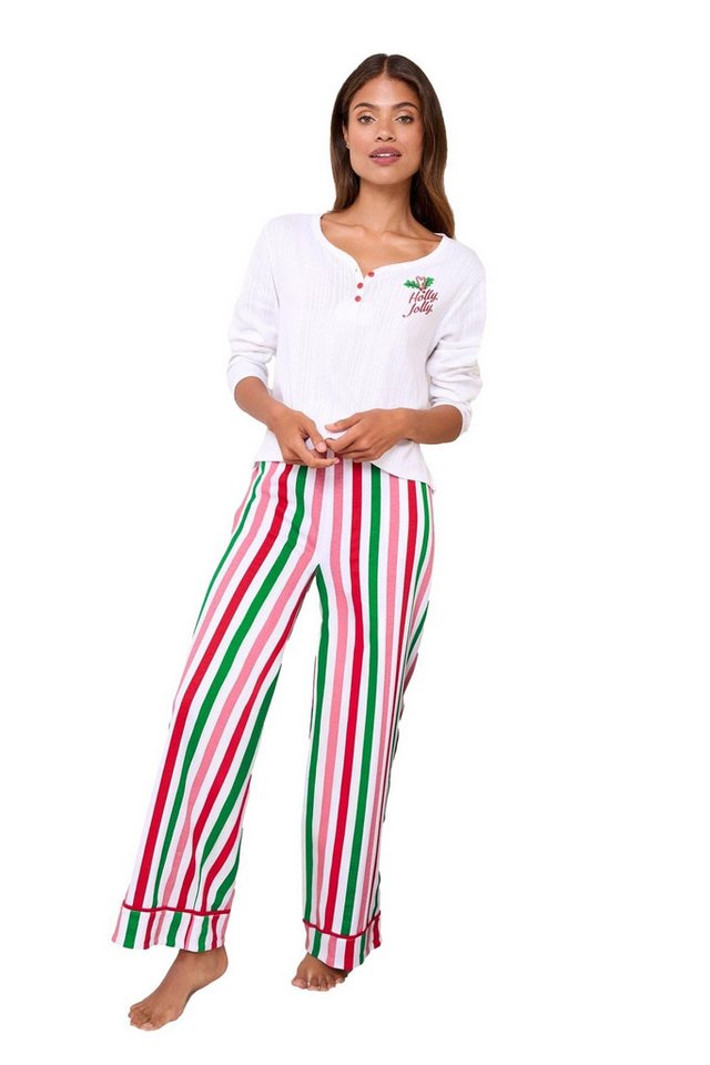 LIPSY Pyjama Lipsy Pointelle-Pyjama Weihnachten (2 tlg) von LIPSY