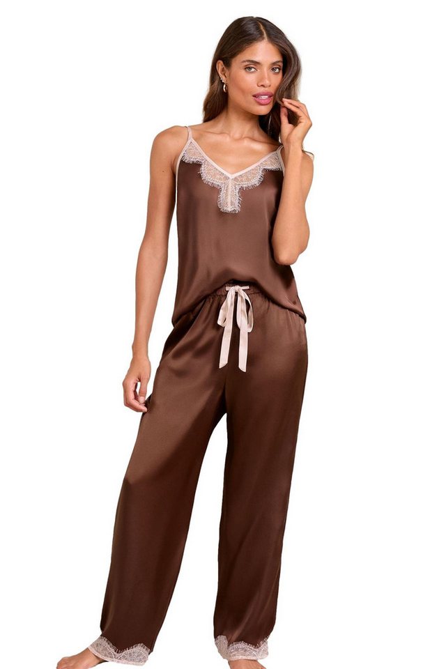 LIPSY Pyjama Lipsy Satin-Pyjama mit Trägertop und Hose (1 tlg) von LIPSY
