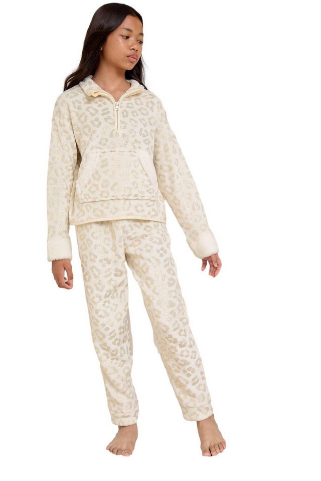 LIPSY Pyjama Lipsy Weicher Pyjama mit foliertem Leomuster (2 tlg) von LIPSY