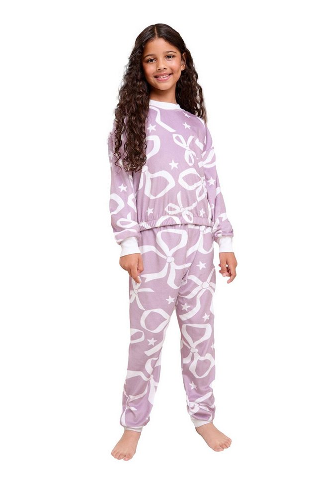 LIPSY Pyjama Lipsy Weicher Schlafanzug aus Velours mit Print (2 tlg) von LIPSY