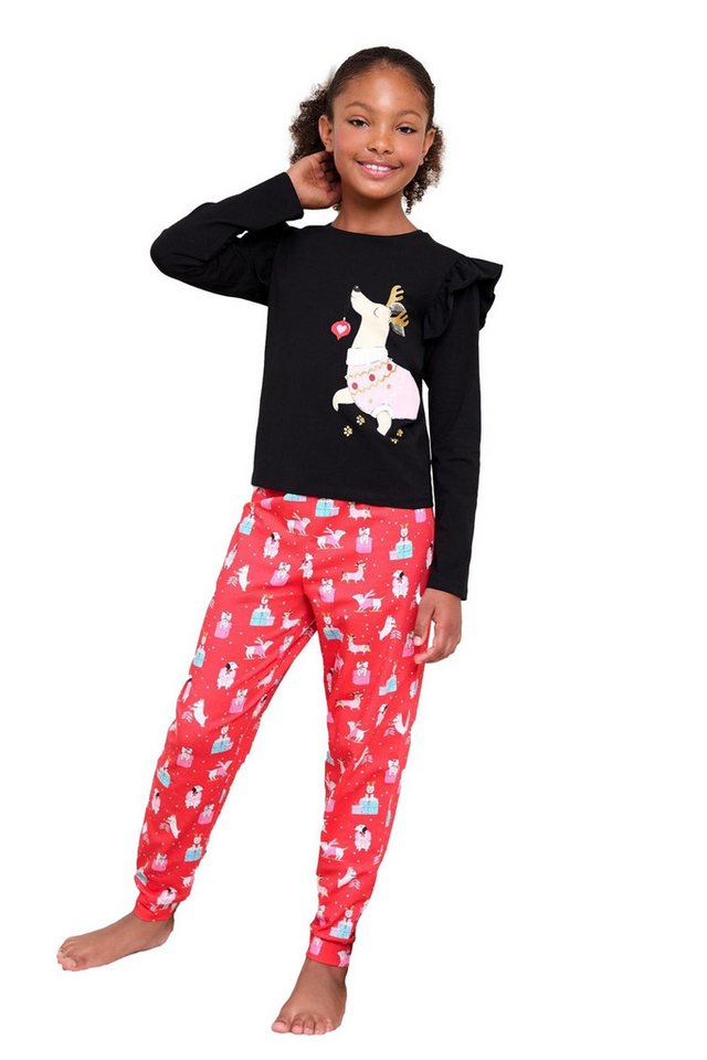 LIPSY Pyjama Lipsy Weihnachtlicher Pyjama aus Jersey (2 tlg) von LIPSY