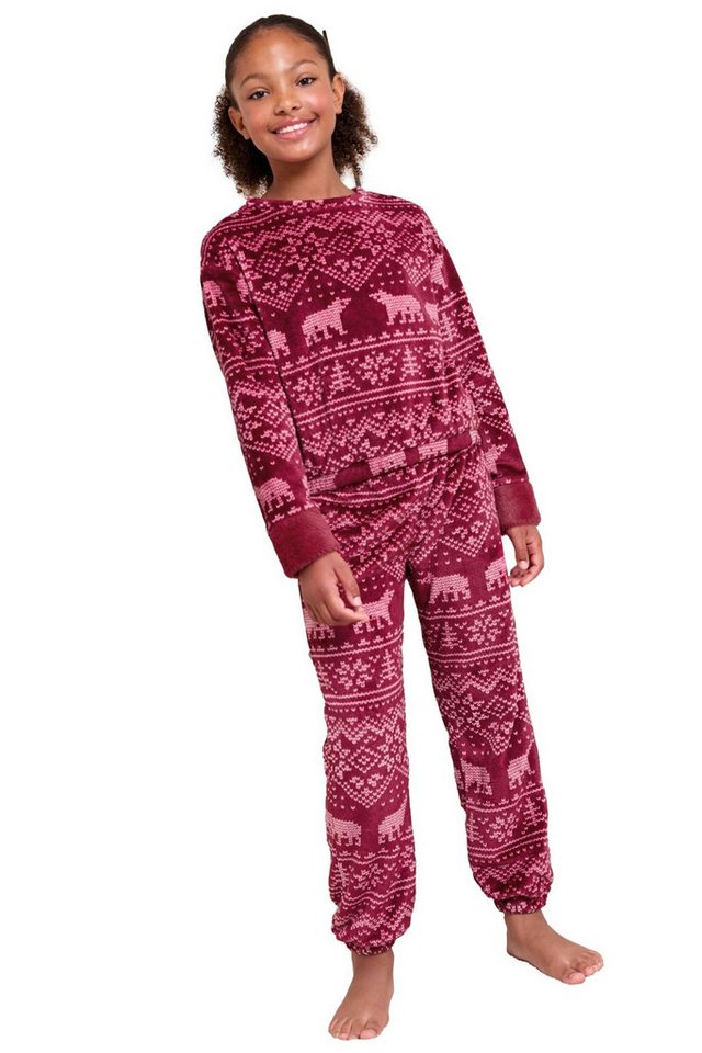 LIPSY Pyjama Lipsy Weihnachtspyjama mit Fairisle-Muster (2 tlg) von LIPSY