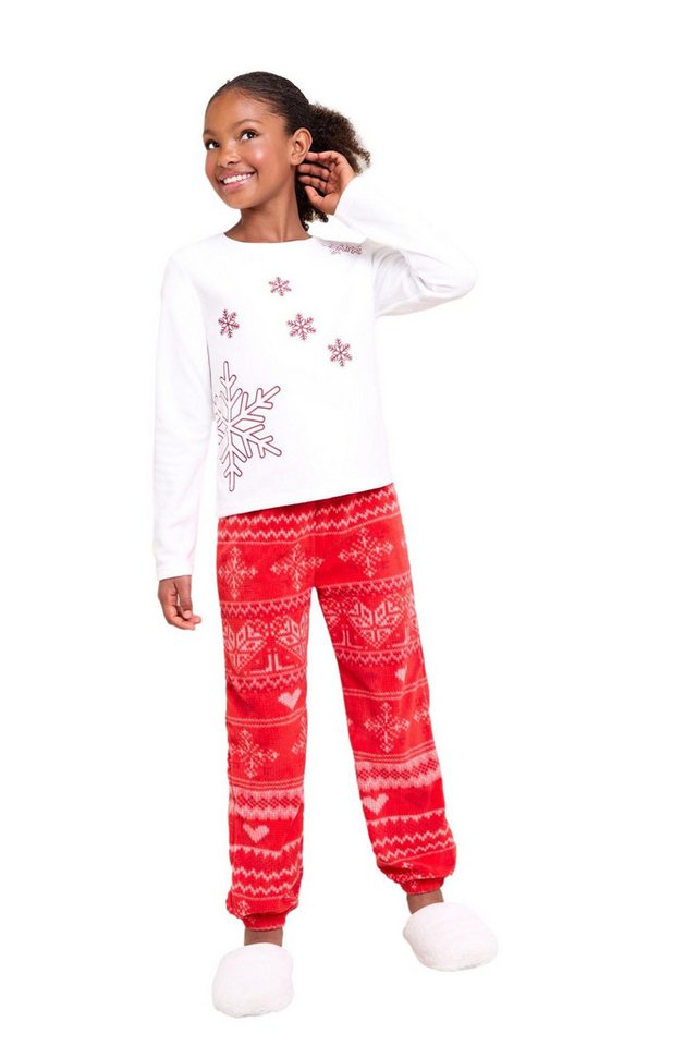 LIPSY Pyjama Lipsy Weihnachtspyjama mit Fairisle-Muster (2 tlg) von LIPSY