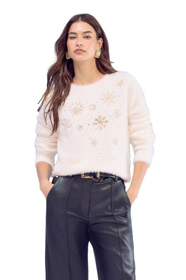 LIPSY Rundhalspullover Lipsy Federgarn-Weihnachtsstrickpullover, Regular (1-tlg) von LIPSY