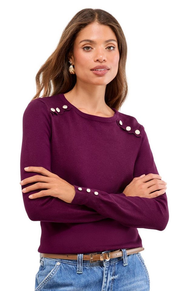 LIPSY Rundhalspullover Lipsy Strickpullover mit Bogenkante, Regular (1-tlg) von LIPSY