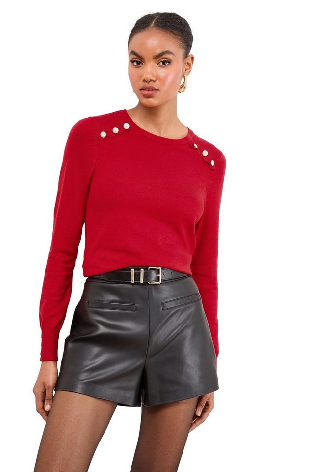 LIPSY Rundhalspullover Lipsy Strickpullover mit Bogenkante, Regular (1-tlg) von LIPSY