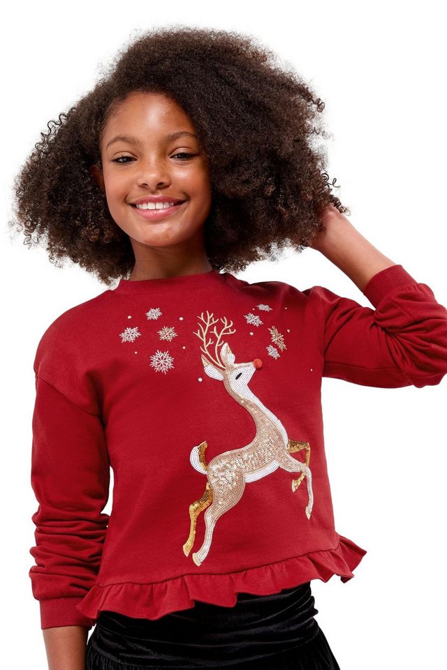 LIPSY Sweater Lipsy Weihnachtliches Rundhals-Sweatshirt (1-tlg) von LIPSY