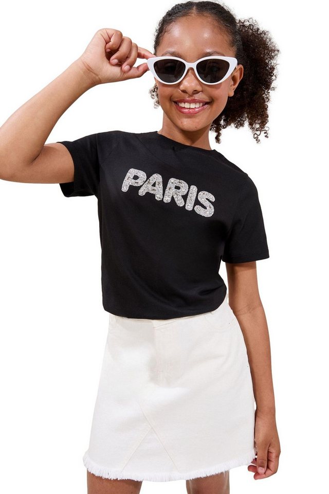 LIPSY T-Shirt Lipsy Paris verziertes T-Shirt aus 100 % Baumwolle (1-tlg) von LIPSY