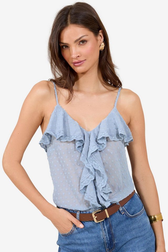 LIPSY Trägertop Lipsy Trägertop mit Spitze und Rüschen, Regular (1-tlg) von LIPSY