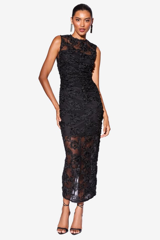 LIPSY Tüllkleid Lipsy Bodycon-Kleid mit 3D-Blumen Midaxi, Regular (1-tlg) von LIPSY