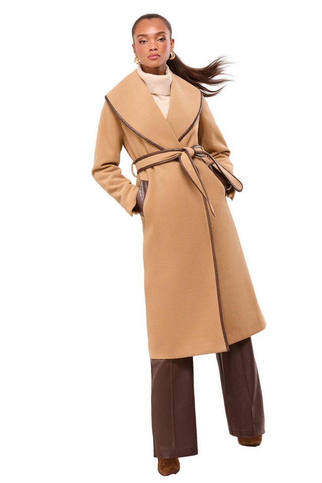 LIPSY Wintermantel Lipsy Shawl Wickelmantel mit Schalkragen, Regular (1-tlg) von LIPSY