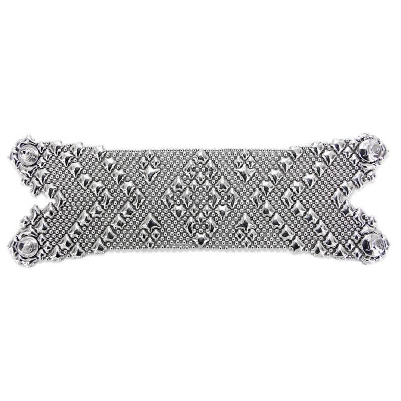 B107-As Antikes Silber Liquid Metal Armband Sergio Gutierrez Handmade Design von LIQUIDMETAL