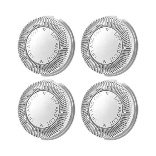 A01M 4-teilige Ersatz-Scherkopfklingen For Rasierer, Kompatibel Mit Norelco HQ3 HQ30/HQ32/HQ36/HQ300, Silber, Rasiererzubehör von LIRDJCRXL