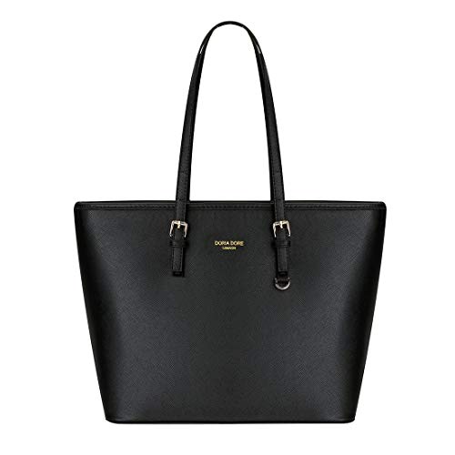 LIRENSHIGE Damen Handtasche Shopper Handtasche Schwarz Elegant Schwarze Tasche Damen Groß Schule Handtasche, Leder Moderne Damen Handtasche Gross Schultertasche Frauen Umhängetasche von LIRENSHIGE