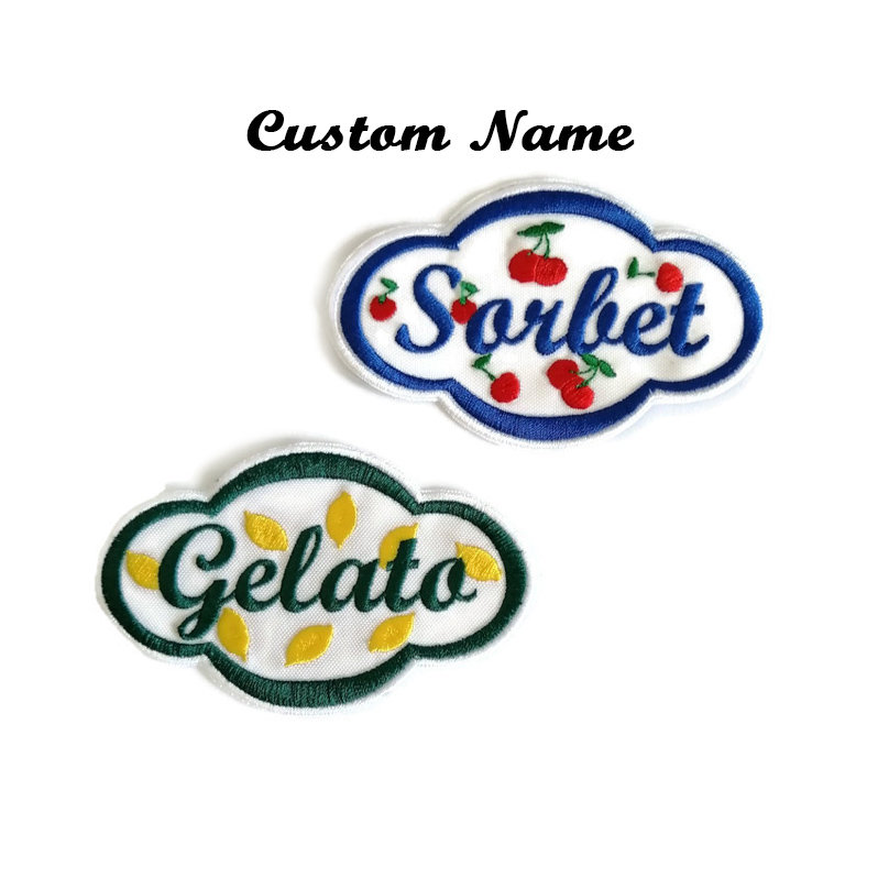 Personalisierter Fruit Name Patch, Gesticktes Namensschild, Benutzerdefinierte Buntes 10 X 2, 4 " von LIRIOBLANCOart