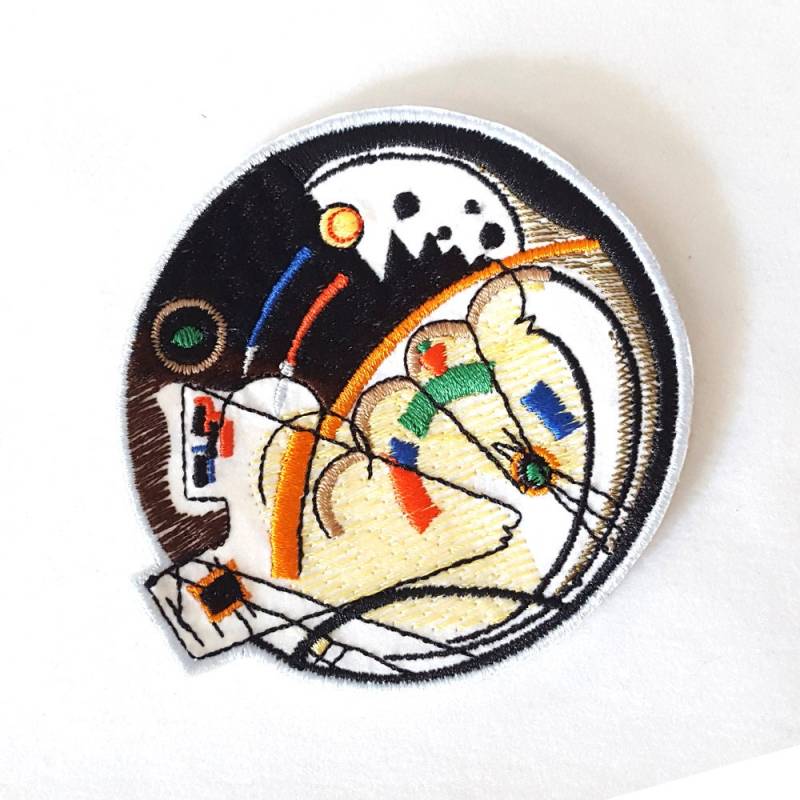 Wassily Kandinsky Patch Stickerei, Querlinie Aufnäher, Moderne Stickerei. Aufnähen von LIRIOBLANCOart