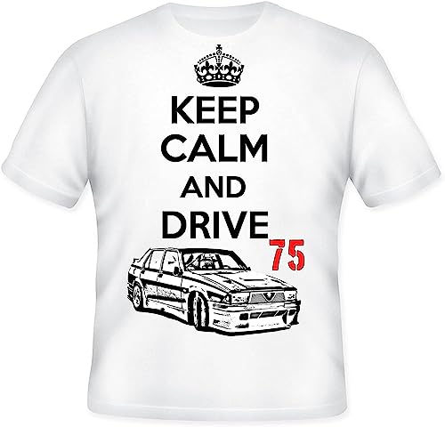 ALFA 75 Keep Calm Inspired 11- Personalised t Shirt - Gift Idea for Him, Men Personalised t Shirt T-Shirts & Hemden(Large) von LIROHUIH