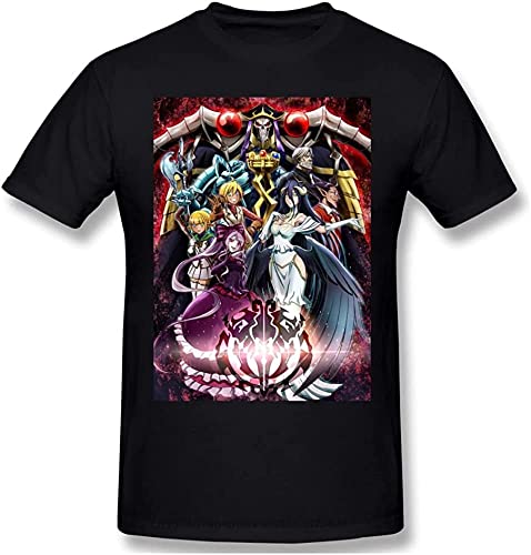 Cool Black Tshirt Overlord Nazarick Kaiso Gadian Momonga Homme T-Shirt Tees Pure Cotton Oversized Short Sleeve Black T-Shirts & Hemden(X-Large) von LIROHUIH