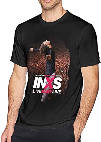 INXS T Shirt Men's Cotton Crew Neck Comfort Short Sleeve Graphic Tees Black T-Shirts & Hemden(Medium) von LIROHUIH