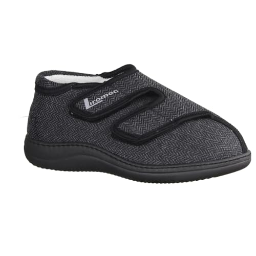 LIROMED 476-1003 Schwarz - Herrenschuhe Prophylaxe Diabetiker, Schwarz, Gr. 46 EU von LIROMED