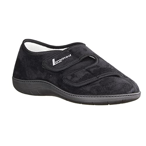LIROMED 476-20Z3 Schwarz - geschlossener Hausschuh - Herrenschuhe Prophylaxe Diabetiker, Schwarz, Gr. 40 EU von LIROMED