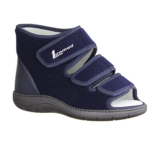 LIROMED 479-20Z2 Marine (blau) - geschlossener Hausschuh - Herrenschuhe Prophylaxe Diabetiker, Blau, Gr. 46 EU von LIROMED