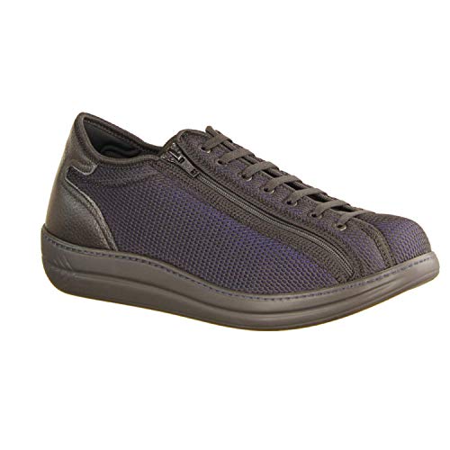LIROMED 500 Marine/Schwarz (blau) - Damenschuhe Prophylaxe/Diabetiker, Blau, Leder/Textil/Stretch, Gr. 38 EU von LIROMED