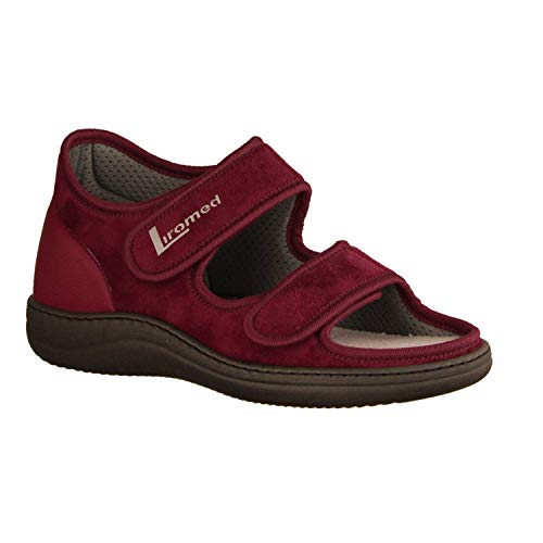LIROMED 810 Bordo (rot) - geschlossener Hausschuh - Haus - hüttenschuhe Damen Hausschuhe, Rot, Gr. 42 EU von LIROMED