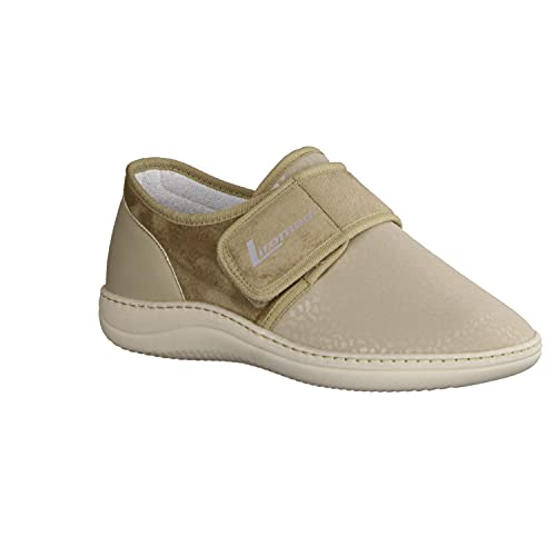 LIROMED 852 Sand (beige) - Slipper - Haus - hüttenschuhe Damen Hausschuhe, Beige, Gr. 41 EU von LIROMED