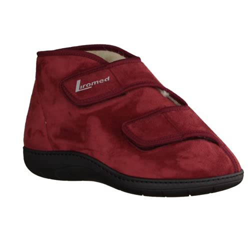 LIROMED Damen Hausschuhe 477-3087 Bordo (rot) - VERBANDSCHUHE, Rot rot 225895 von LIROMED