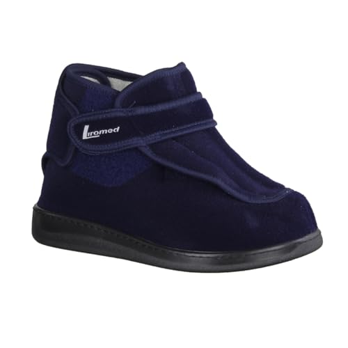 LIROMED Herren Hausschuhe 478-Z2 Marine (blau) - VERBANDSCHUHE, Blau blau 225232 von LIROMED